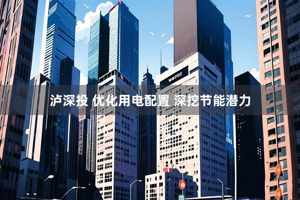泸深投 优化用电配置 深挖节能潜力